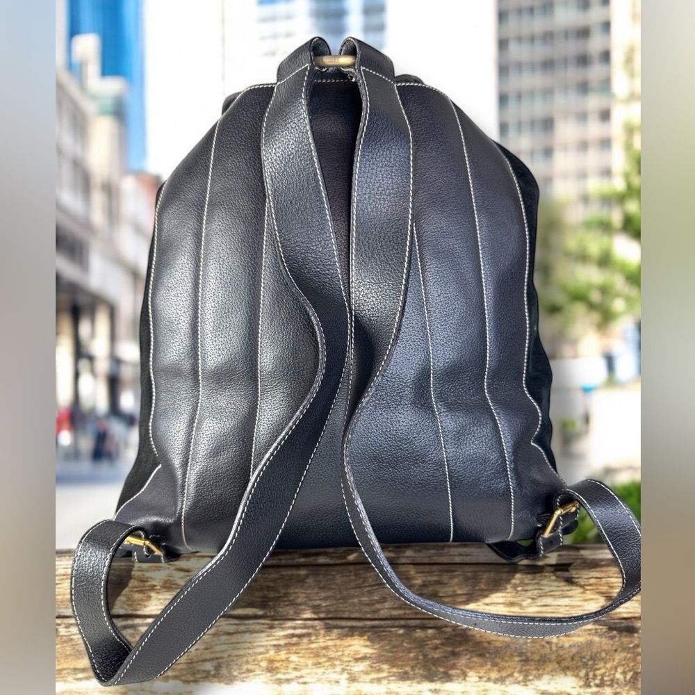 Gucci Vintage Rare Suede and Leather Backpack with COA - Picture 4 of 16